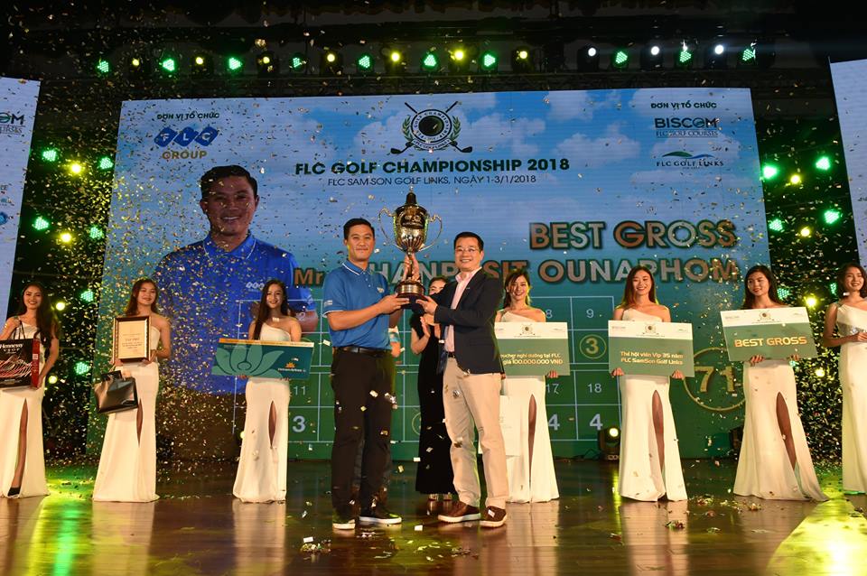 Golfer người Lào Chanpasit Ounaphom vô địch giải FLC Golf Championship 2018