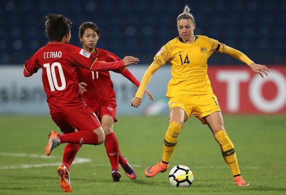 Tuyển nữ Việt Nam thua đậm Australia ở lượt đi vòng play-off Olympic