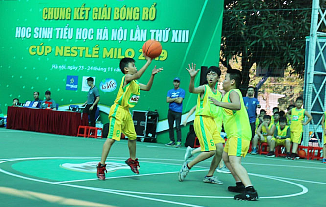 123 đội tham dự Giải Bóng rổ học sinh tiểu học Hà Nội 2020