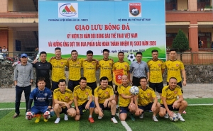 Kỷ niệm 20 năm thành lập, Đội bóng Báo Thể thao Việt Nam giao lưu tại Bảo Thắng và Sa Pa 