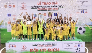 Thắng tưng bừng Thanh Hoá, U9 SLNA  vô địch giải U9 Toàn quốc - TOYOTA CUP 2022